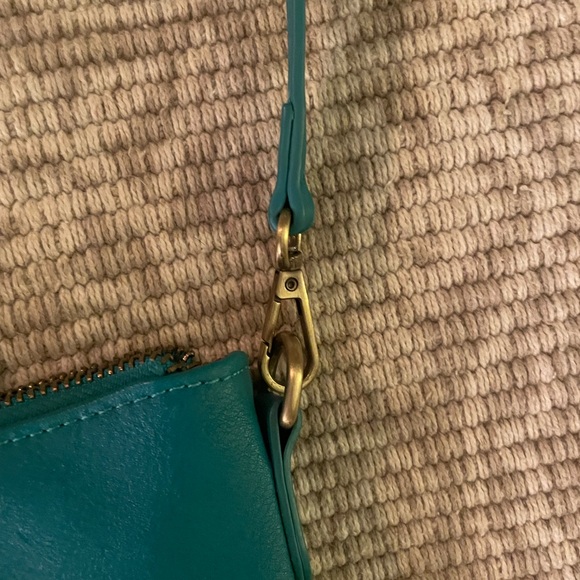 Teal Leather Tote Bag - Picture 4 of 6